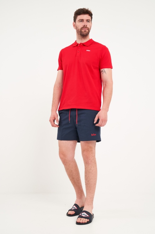 Lee Cooper - Sort de baie barbat de culoare uniforma cu logo - Img 6