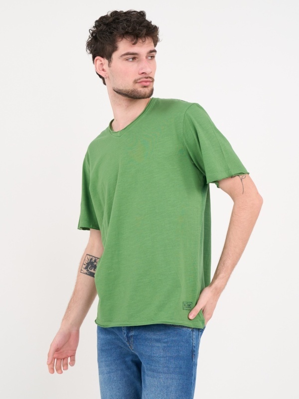 Lee Cooper - Tricou barbat de culoare uniforma cu detalii - Img 5
