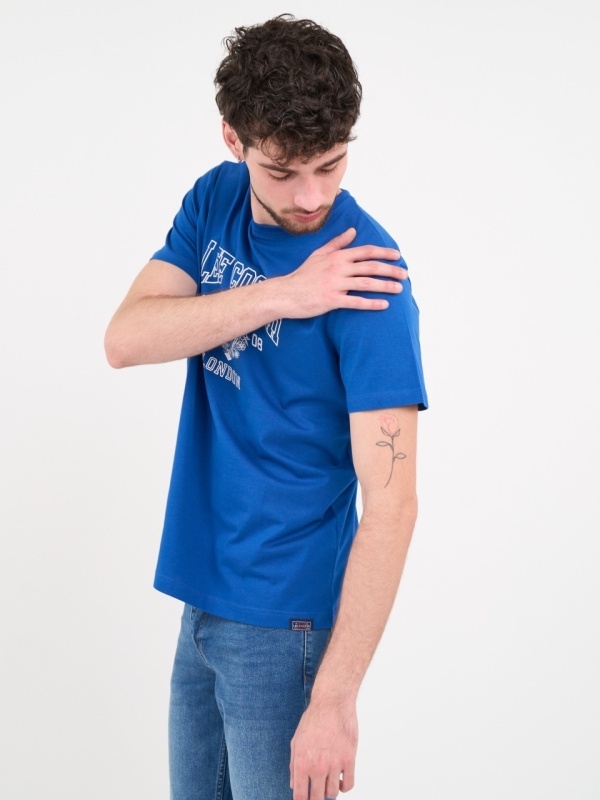 Lee Cooper - Tricou barbat de culoare uniforma cu imprimeu grafic - Img 5