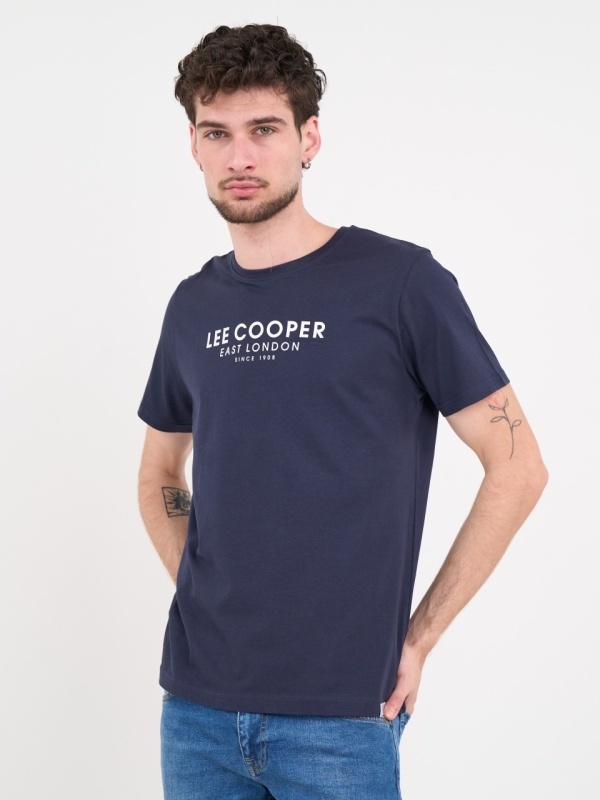 Lee Cooper - Tricou barbat de culoare uniforma cu imprimeu logo - Img 5
