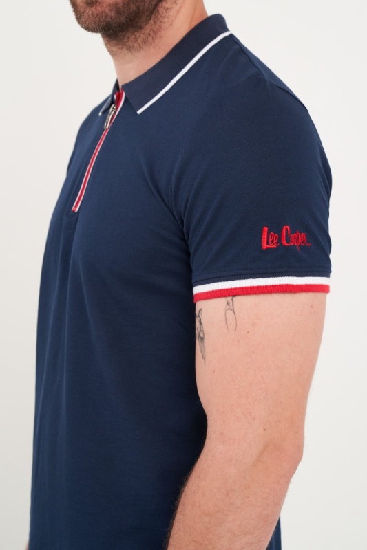 Lee Cooper - Tricou barbat polo cu fermoar - Img 6