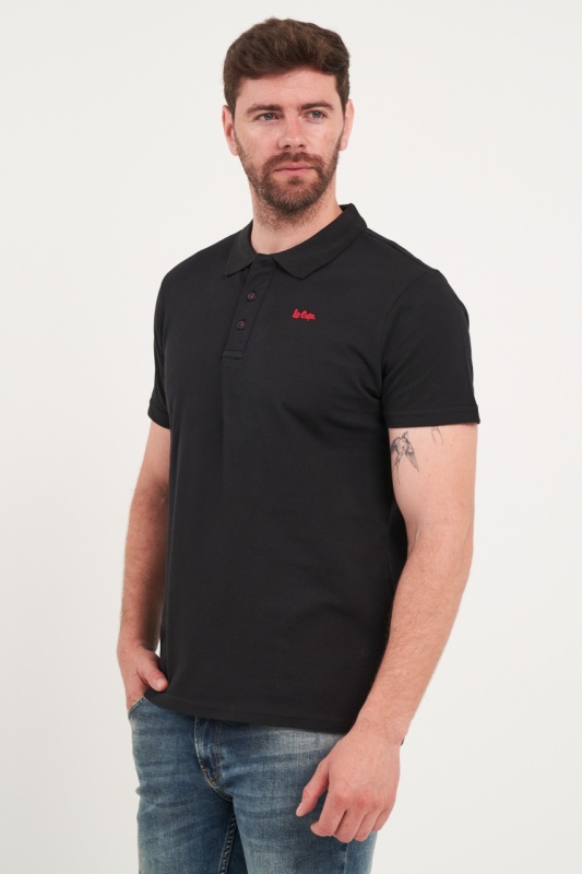 Lee Cooper - Tricou barbat polo de culoare uniforma - Img 5
