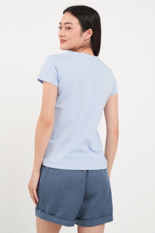 Lee Cooper - Tricou dama cu imprimeu floral cu logo - Img 3