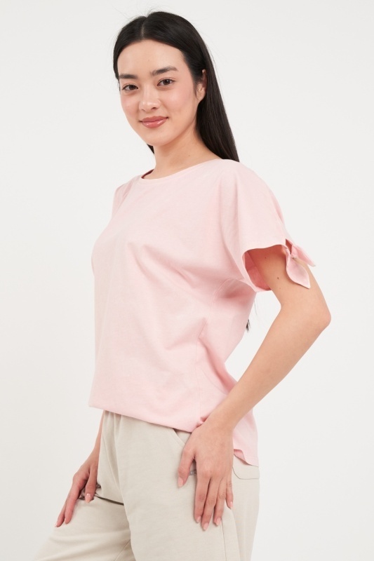 Lee Cooper - Tricou dama cu maneca scurta de culoare uniforma - Img 4
