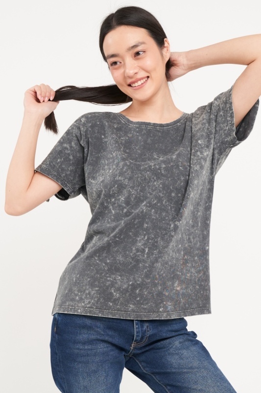 Lee Cooper - Tricou dama cu maneca scurta de culoare uniforma - Img 7