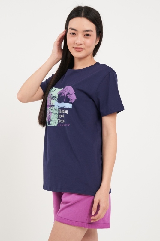 Lee Cooper - Tricou dama cu maneca scurta si imprimeu - Img 4
