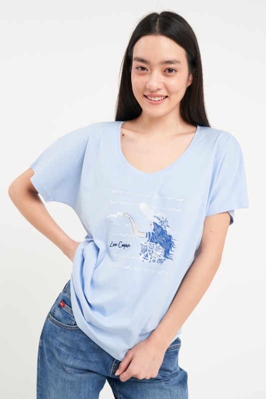 Lee Cooper - Tricou dama cu maneca scurta si imprimeu - Img 2