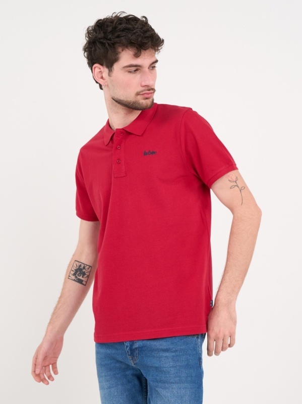 Lee Cooper - Tricou polo barbat de culoare uniforma - Img 7