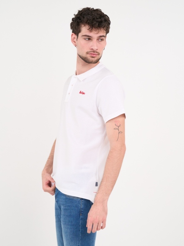 Lee Cooper - Tricou polo barbat de culoare uniforma - Img 4