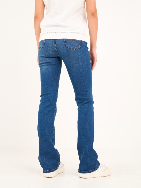 Timeout - Blugi dama bootcut cu aspect decolorat - Img 2
