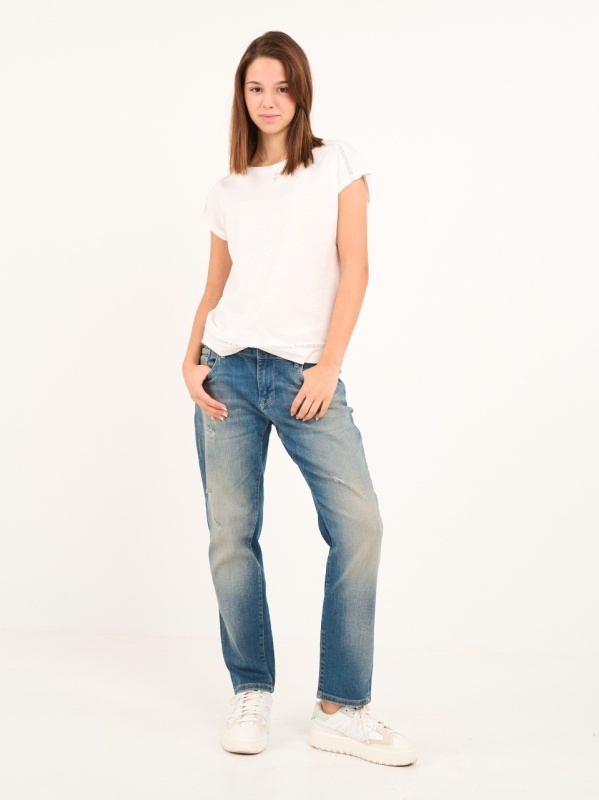 Timeout - Blugi dama boyfriend cu aspect decolorat - Img 11