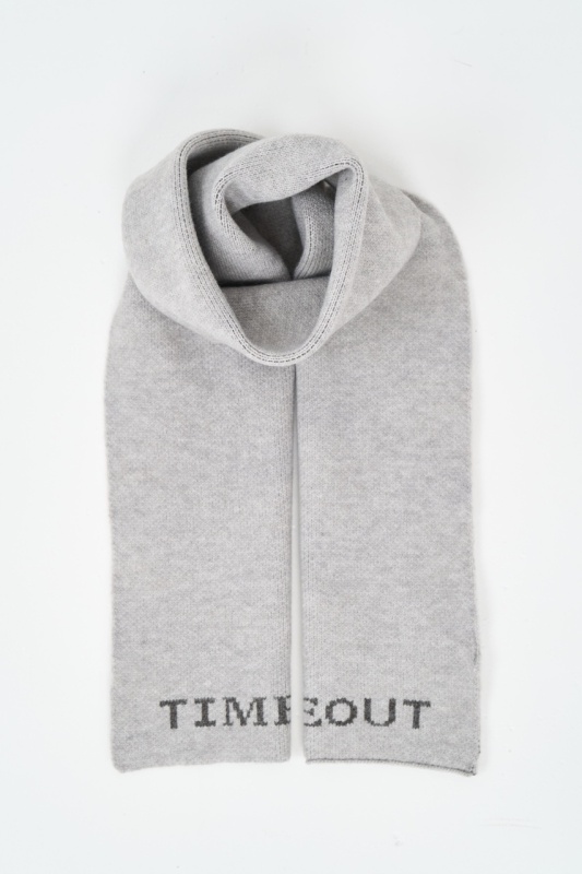 Timeout - Fular barbat cu imprimeu logo - Img 3