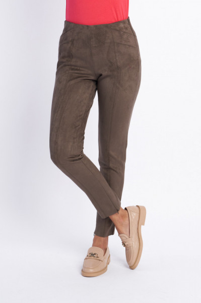 Timeout - Pantaloni lungi dama cu aspect de catifea