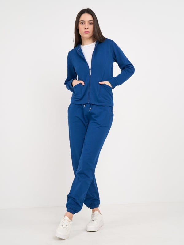 Timeout - Pantaloni sport dama cu buzunare de culoare uniforma - Img 10