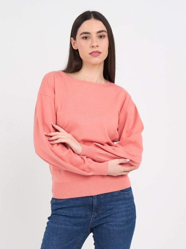 Timeout - Pulover dama cu maneca lunga de culoare uniforma - Img 4