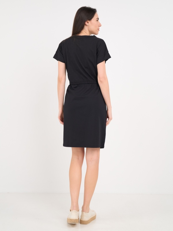 Timeout - Rochie dama de culoare uniforma cu nasturi - Img 6
