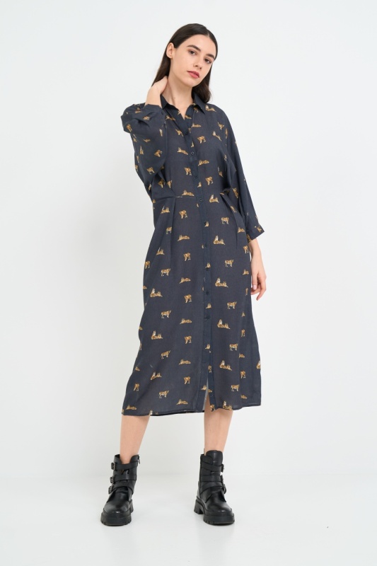 Timeout - Rochie dama tip camasa cu model - Img 7