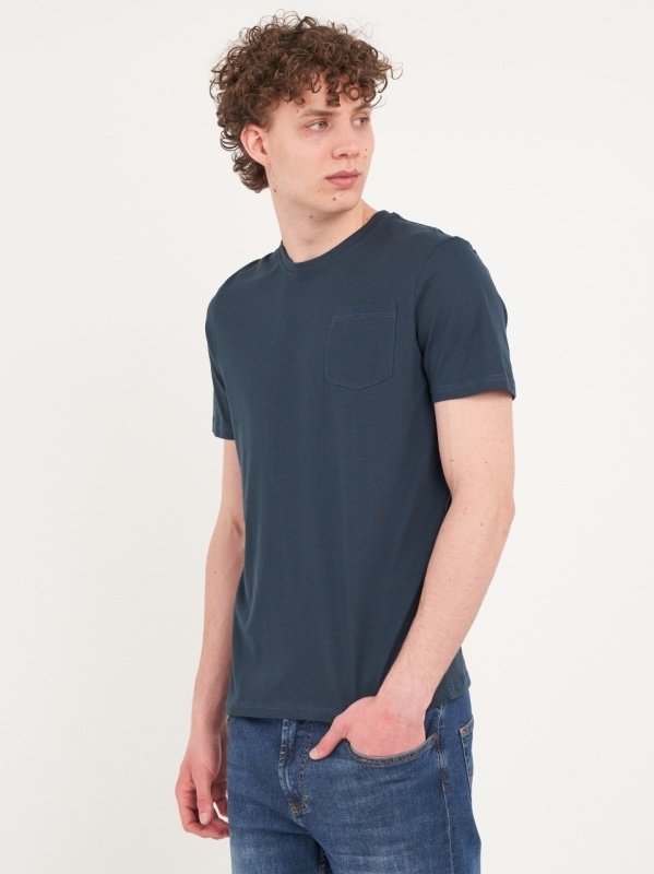 Timeout - Tricou barbat cu maneca scurta de culoare uniforma - Img 5