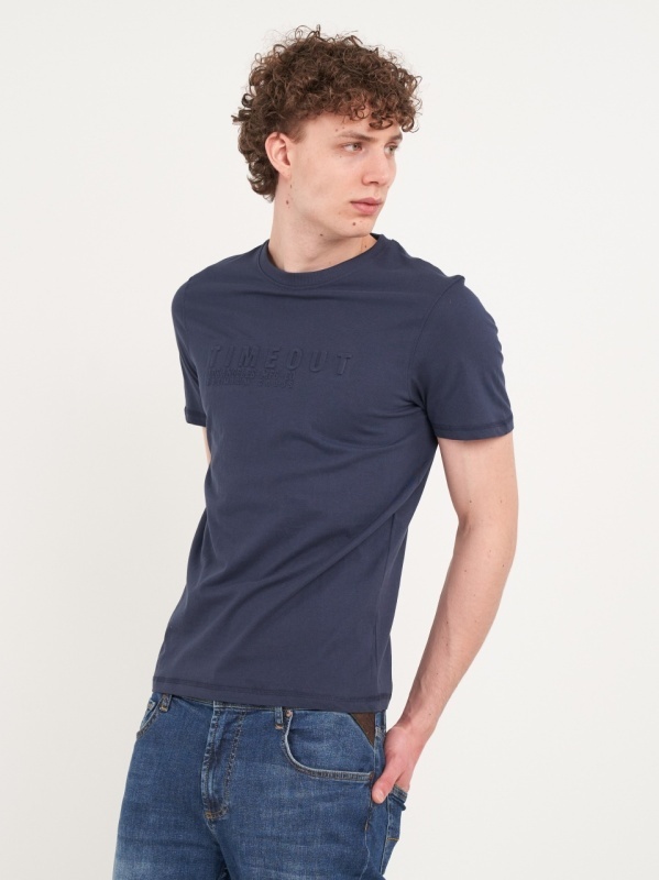 Timeout - Tricou barbat cu maneca scurta si detalii logo - Img 6