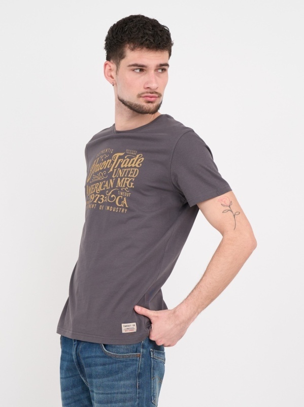 Timeout - Tricou barbat cu maneca scurta si imprimeu grafic - Img 5