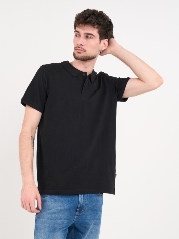 Timeout - Tricou barbat polo de culoare uniforma cu logo - Img 5