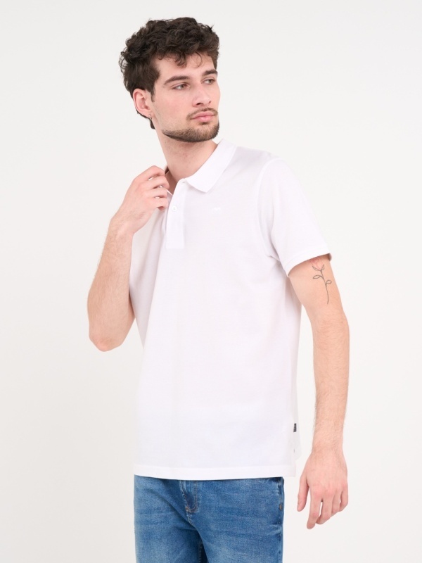 Timeout - Tricou barbat polo de culoare uniforma cu logo - Img 6