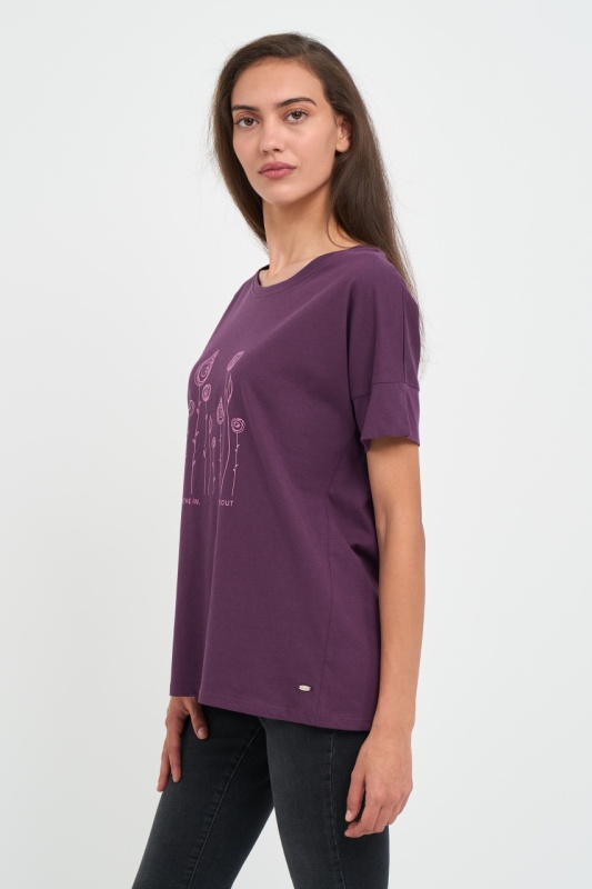 Timeout - Tricou dama cu imprimeu abstract - Img 6