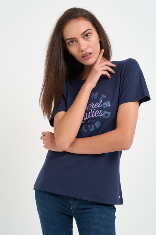 Timeout - Tricou dama cu logo si detalii grafice - Img 3
