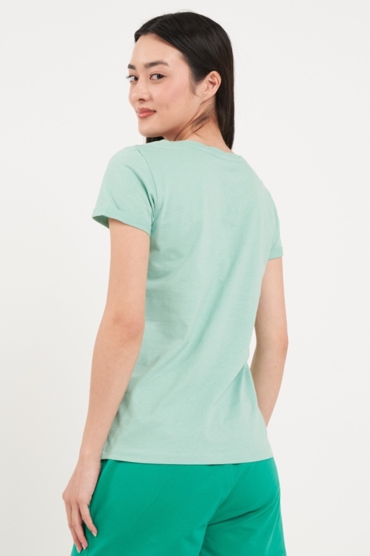Timeout - Tricou dama cu maneca scurta si imprimeu grafic - Img 2
