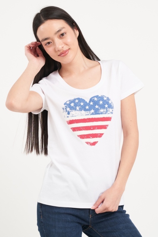Timeout - Tricou dama cu maneca scurta si imprimeu grafic - Img 4