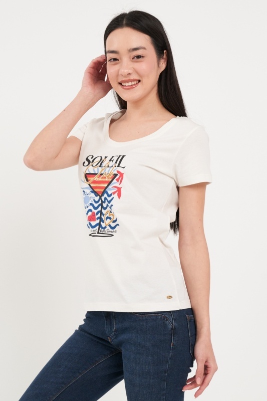 Timeout - Tricou dama cu maneca scurta si imprimeu grafic - Img 7