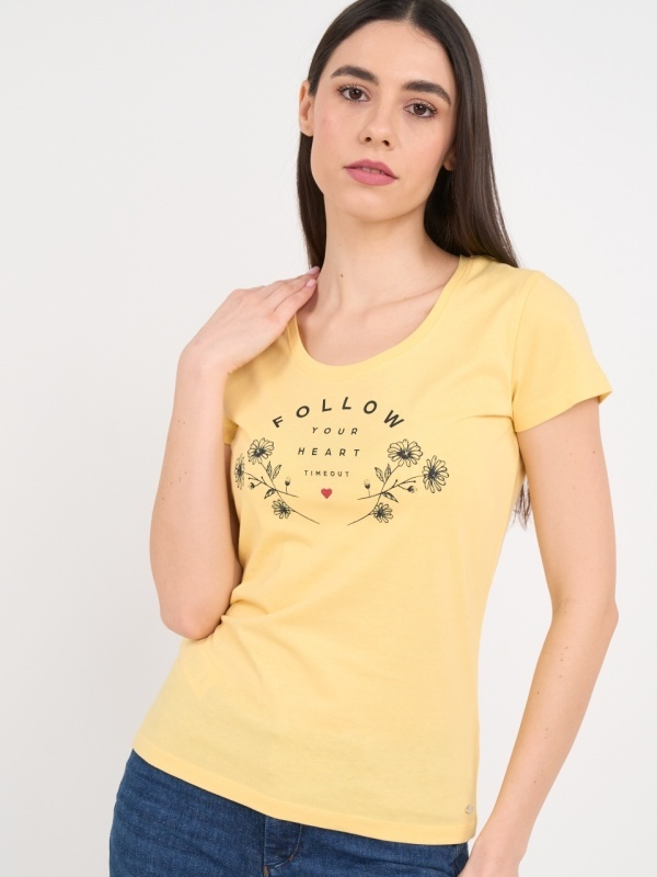 Timeout - Tricou dama cu maneca scurta si imprimeu text - Img 3