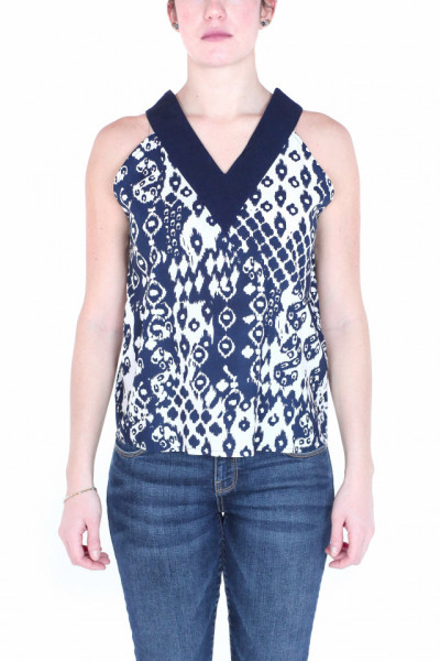 Timeout - Tricou dama fara maneci cu model