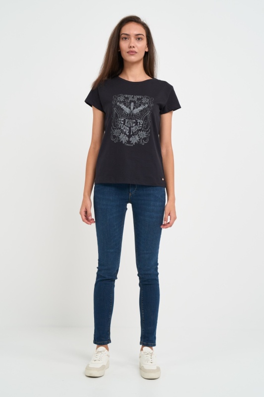 Timeout - Tricou dama maneca scurta cu detalii grafice - Img 7