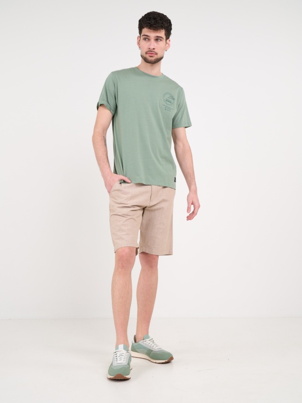 Kenvelo - Bermude barbat cu textura de culoare uniforma - Img 11