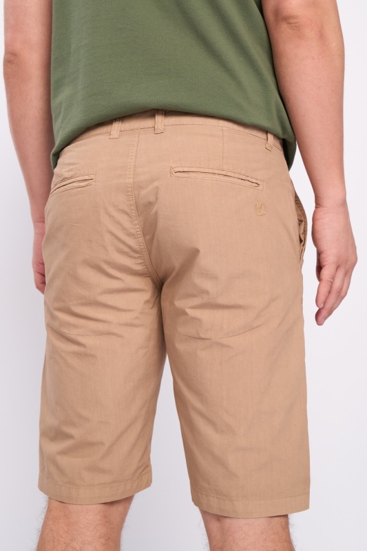 Kenvelo - Bermude barbat de culoare uniforma cu buzunare oblice - Img 3