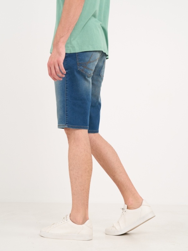 Kenvelo - Bermude barbat din denim cu aspect usor decolorat - Img 6