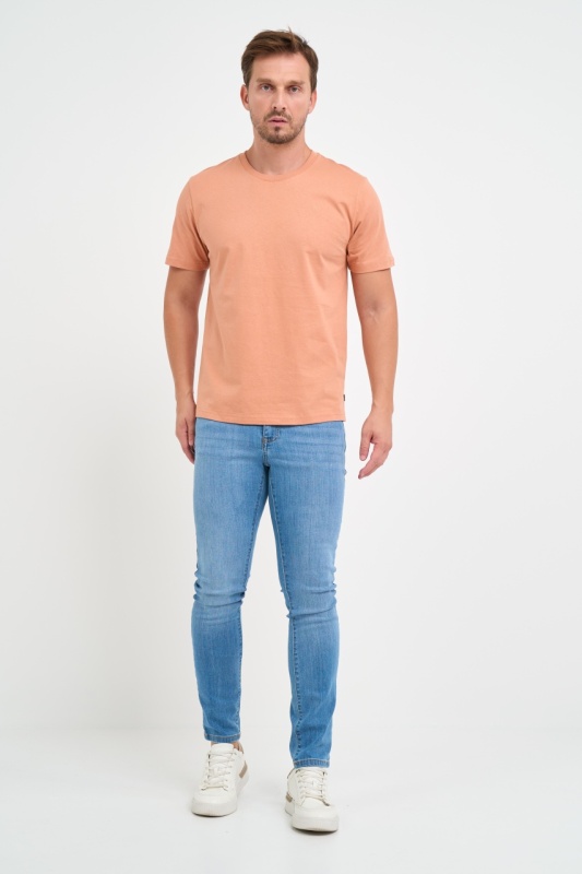 Kenvelo - Blugi barbat slim de culoare deschisa si usor decolorati - Img 8