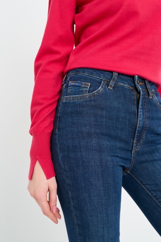 Kenvelo - Blugi dama bootcut cu aspect usor decolorat - Img 5