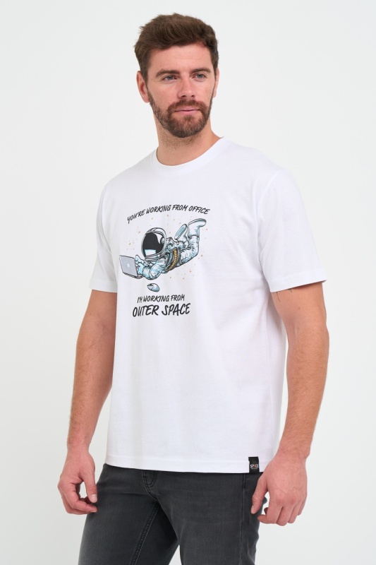 Kenvelo - Tricou barbat cu imprimeu astronaut - Img 6