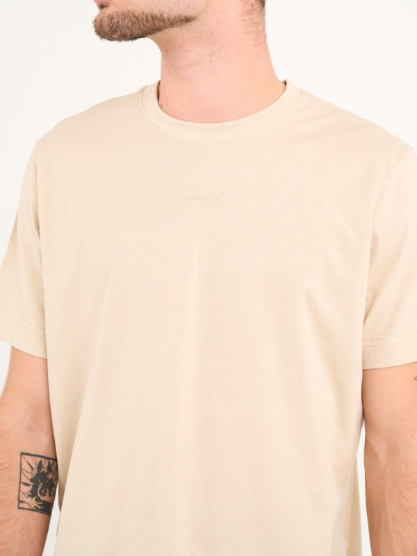 Kenvelo - Tricou barbat cu maneca scurta de culoare uniforma - Img 4