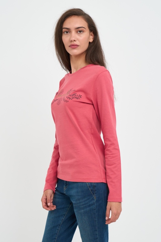 Kenvelo - Tricou dama cu maneca lunga cu imprimeu logo mentionat - Img 6