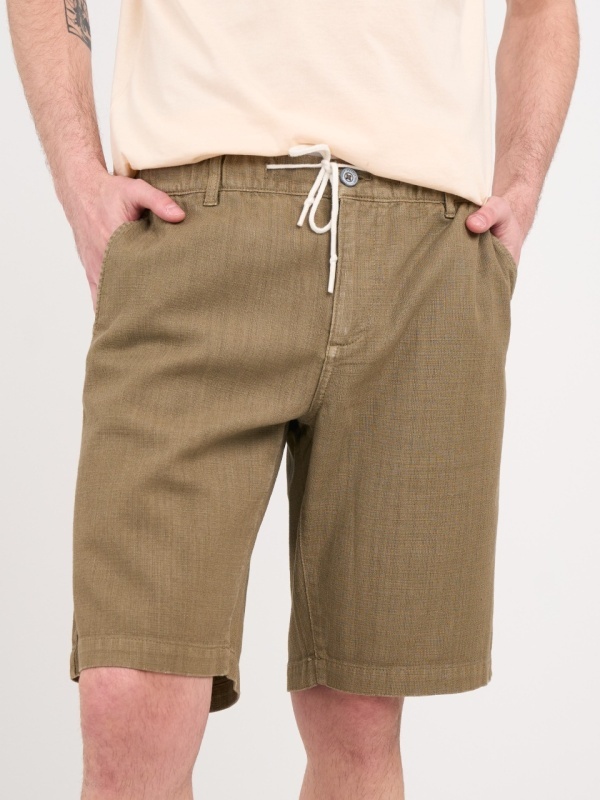 Lee Cooper - Bermude barbat de culoare uniforma cu buzunare - Img 2