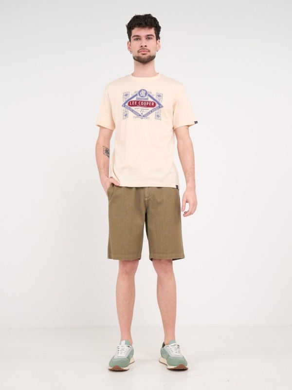 Lee Cooper - Bermude barbat de culoare uniforma cu buzunare - Img 11