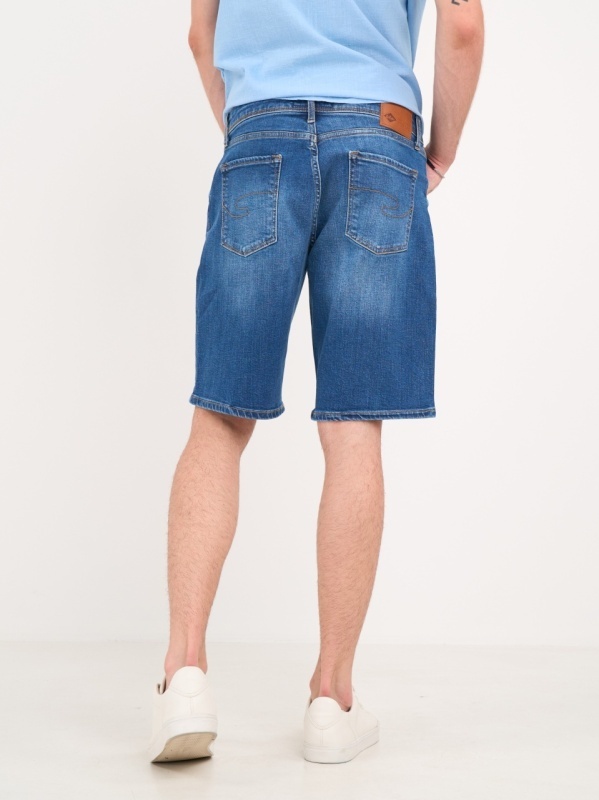 Lee Cooper - Bermude barbat din denim cu aspect usor decolorat - Img 4