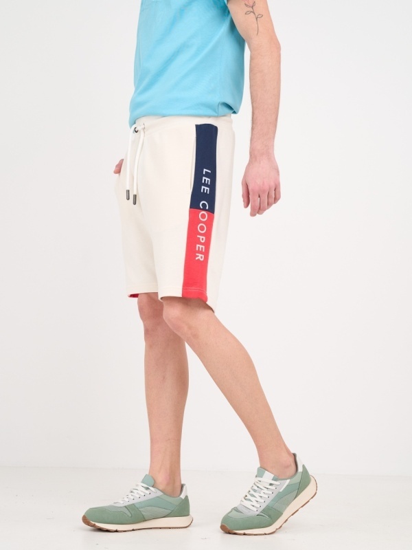 Lee Cooper - Bermude barbat sport cu imprimeu logo - Img 5