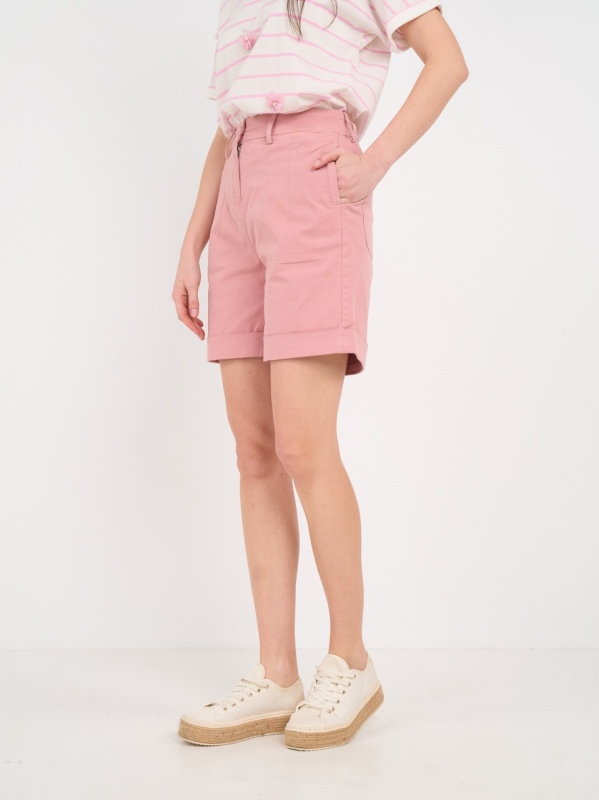 Lee Cooper - Bermude dama de culoare uniforma - Img 3