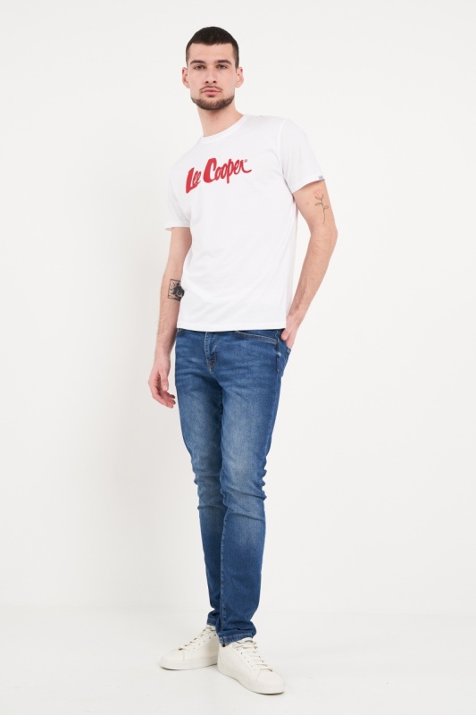 Lee Cooper - Blugi barbat slim cu aspect usor decolorat - Img 3
