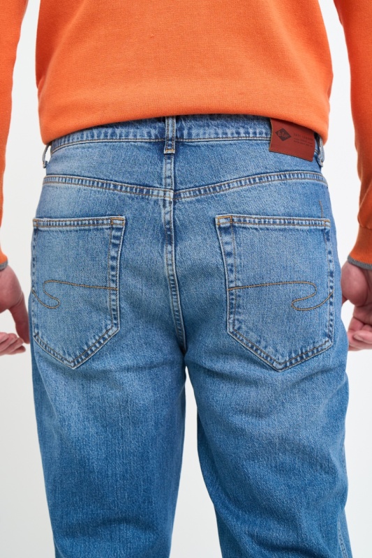 Lee Cooper - Blugi barbat super slim cu aspect decolorat - Img 3