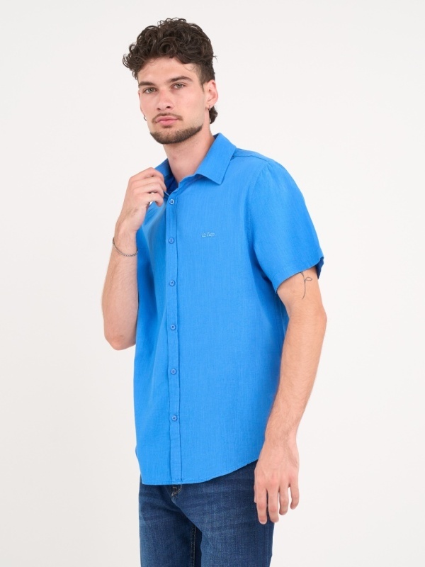 Lee Cooper - Camasa barbat cu maneca scurta regular de culoare uniforma - Img 6